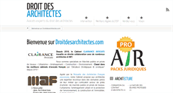 Desktop Screenshot of droitdesarchitectes.com