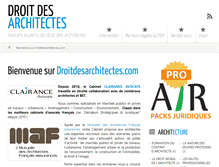 Tablet Screenshot of droitdesarchitectes.com